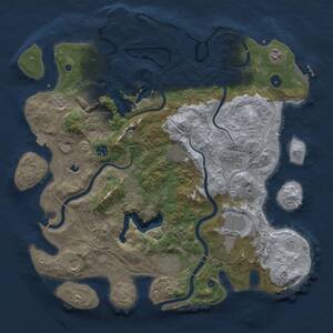 Thumbnail Rust Map: Procedural Map, Size: 4250, Seed: 1289664235, 16 Monuments