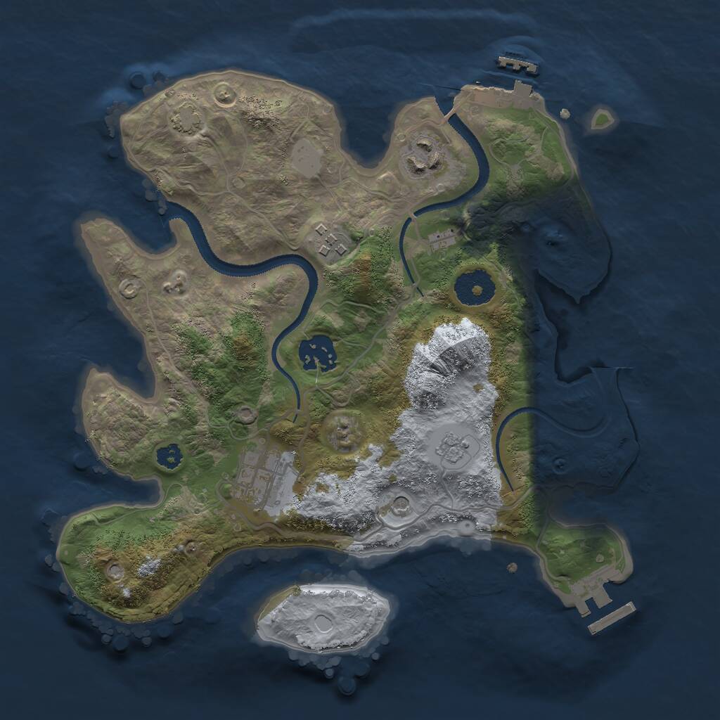Rust Map: Procedural Map, Size: 2850, Seed: 258566339, 10 Monuments