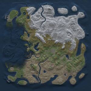 Thumbnail Rust Map: Procedural Map, Size: 4500, Seed: 872789424, 16 Monuments