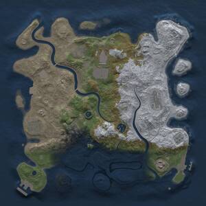 Thumbnail Rust Map: Procedural Map, Size: 3500, Seed: 1944627716, 14 Monuments