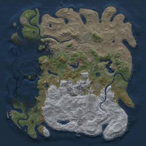 Thumbnail Rust Map: Procedural Map, Size: 5000, Seed: 1426793390, 17 Monuments