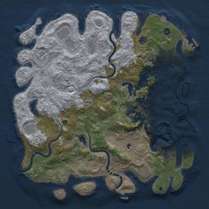 Thumbnail Rust Map: Procedural Map, Size: 4500, Seed: 1354487007, 17 Monuments