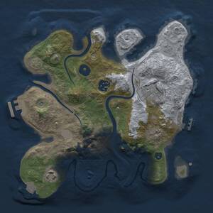 Thumbnail Rust Map: Procedural Map, Size: 2800, Seed: 77527115, 9 Monuments