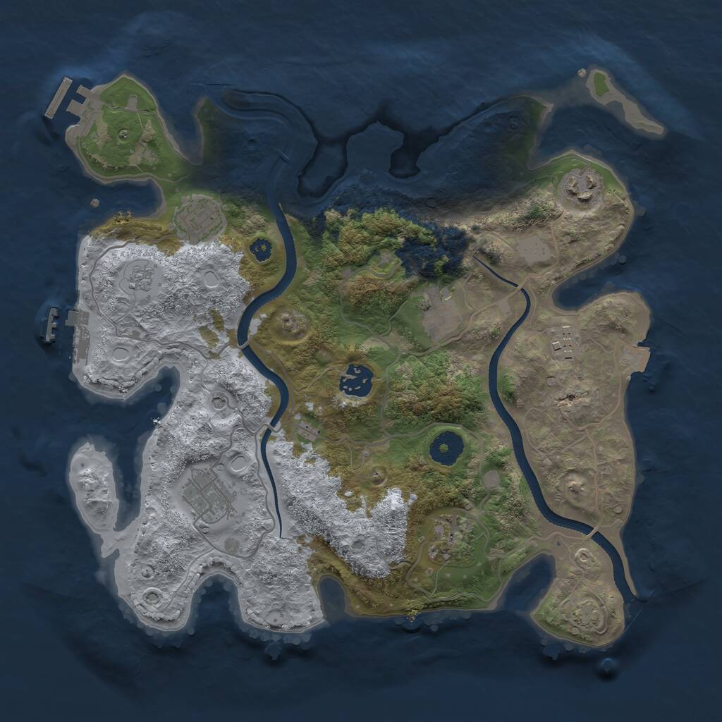 Rust Map: Procedural Map, Size: 3300, Seed: 11432, 13 Monuments