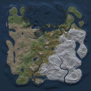 Thumbnail Rust Map: Procedural Map, Size: 4500, Seed: 2052026, 16 Monuments