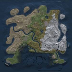 Thumbnail Rust Map: Procedural Map, Size: 3500, Seed: 367477, 14 Monuments