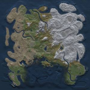 Thumbnail Rust Map: Procedural Map, Size: 5000, Seed: 1586718989, 17 Monuments