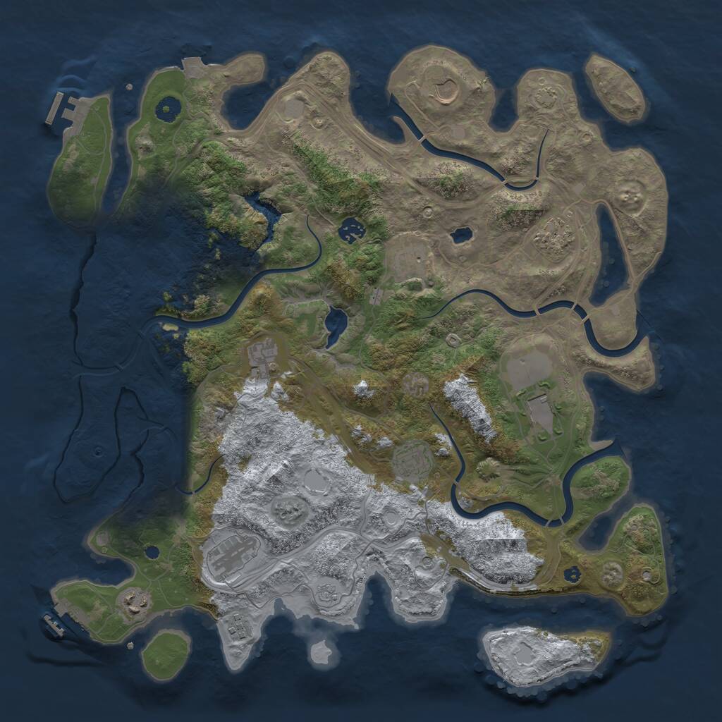 Rust Map: Procedural Map, Size: 4300, Seed: 2135139, 16 Monuments
