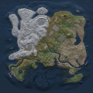 Thumbnail Rust Map: Procedural Map, Size: 3750, Seed: 1149591199, 14 Monuments