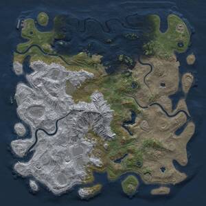 Thumbnail Rust Map: Procedural Map, Size: 5000, Seed: 432409515, 17 Monuments