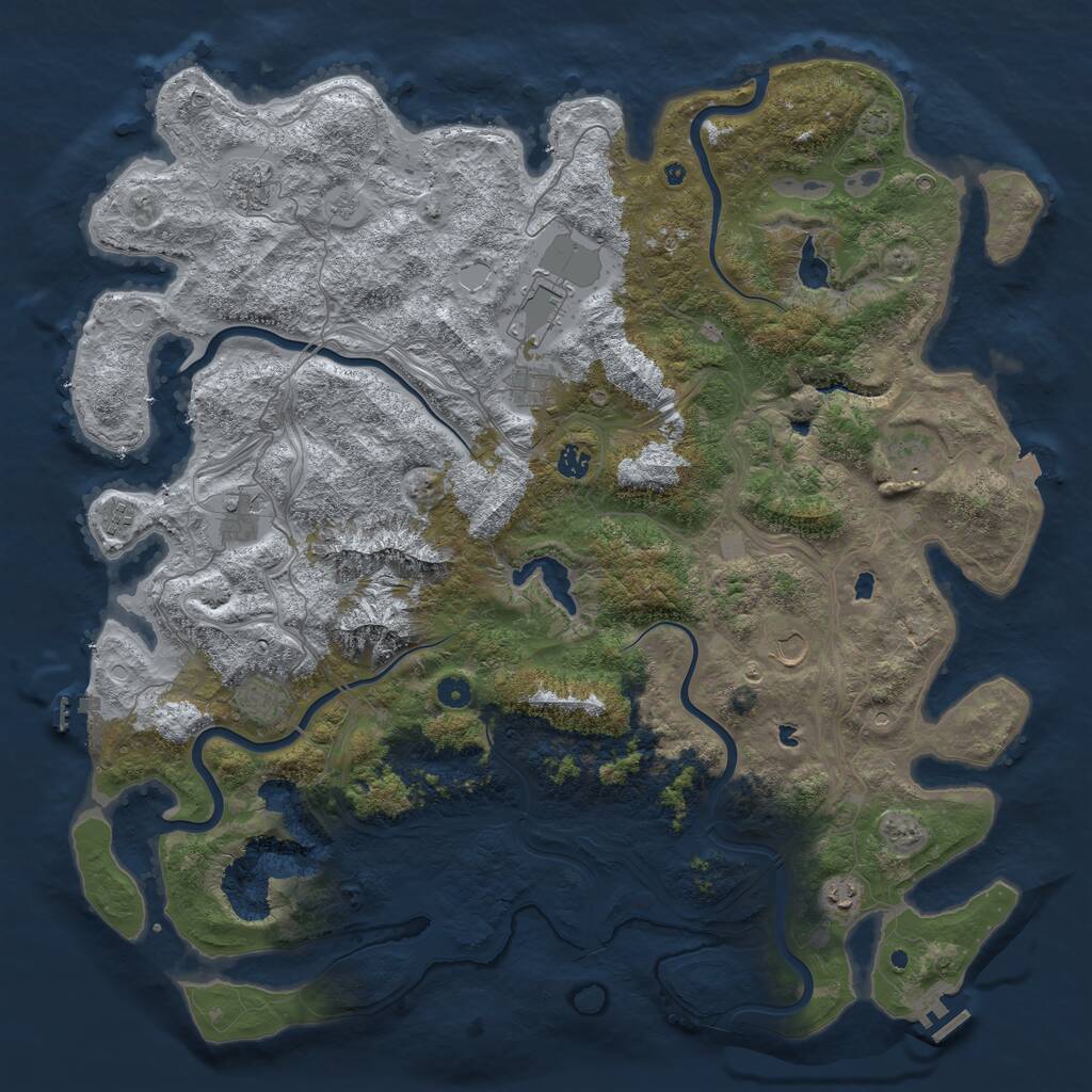 Rust Map: Procedural Map, Size: 5000, Seed: 5022026, 16 Monuments