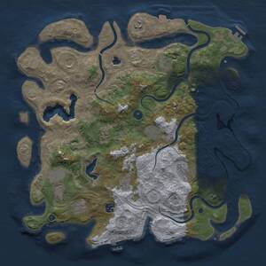 Thumbnail Rust Map: Procedural Map, Size: 4250, Seed: 134905213, 17 Monuments