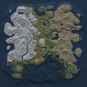 Thumbnail Rust Map: Procedural Map, Size: 4500, Seed: 356478452, 17 Monuments