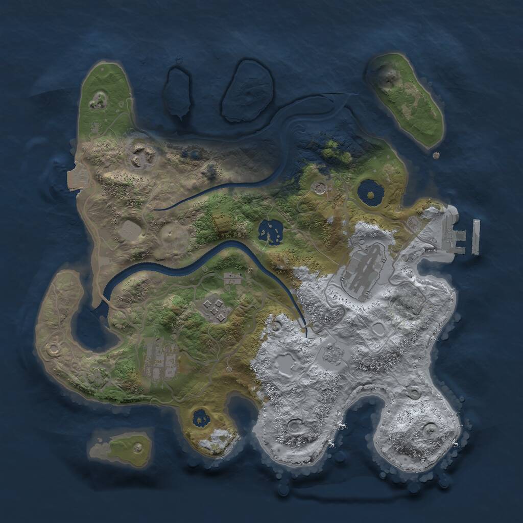 Rust Map: Procedural Map, Size: 3000, Seed: 806038814, 10 Monuments