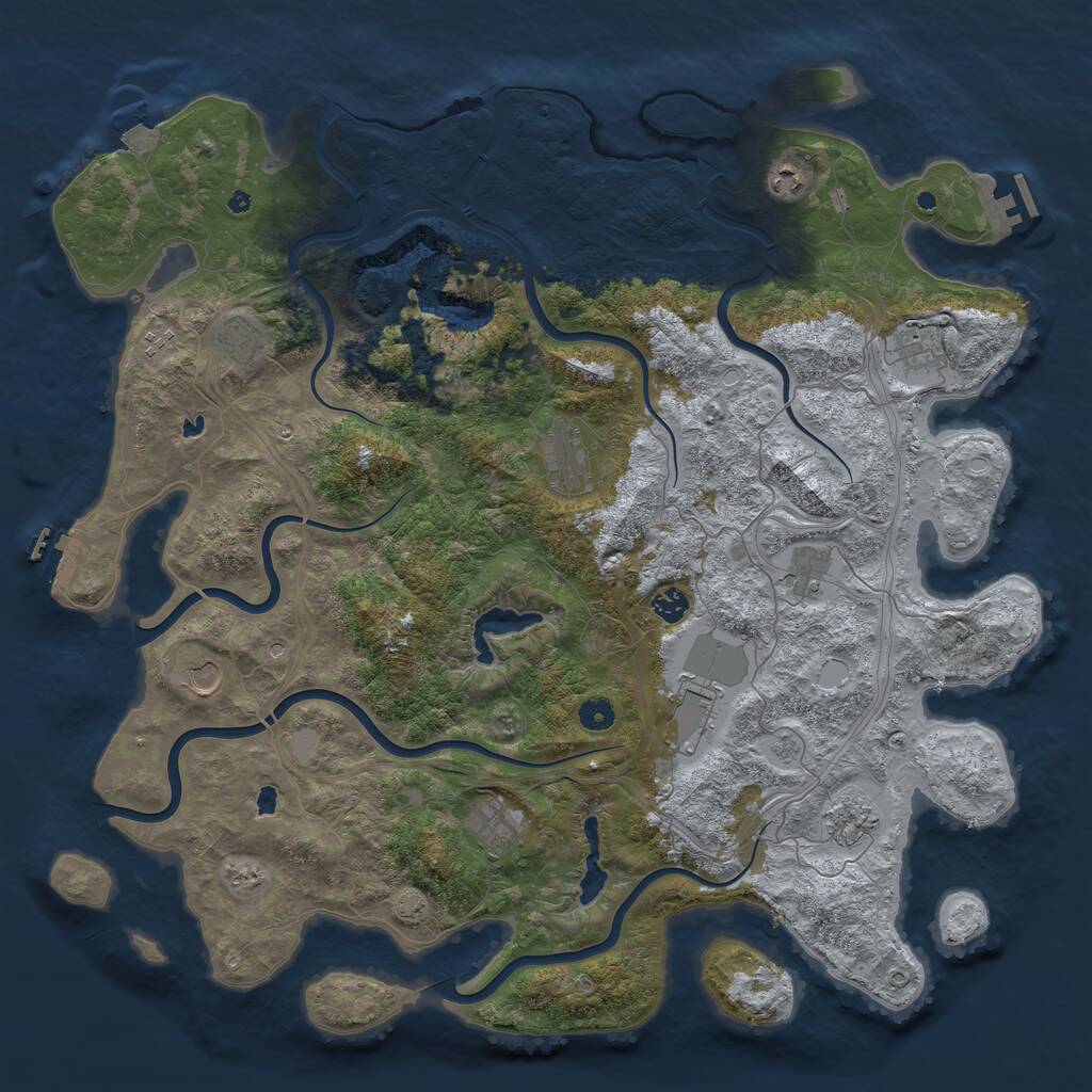 Rust Map: Procedural Map, Size: 4800, Seed: 1525026501, 17 Monuments
