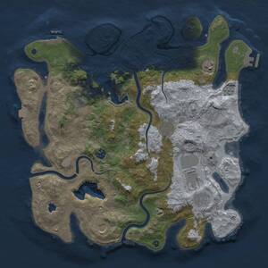 Thumbnail Rust Map: Procedural Map, Size: 4000, Seed: 663404122, 15 Monuments