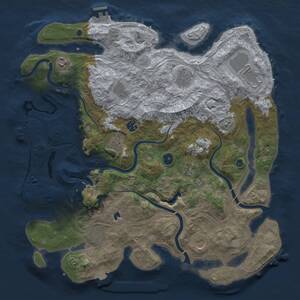 Thumbnail Rust Map: Procedural Map, Size: 4250, Seed: 1884622061, 16 Monuments