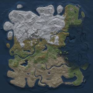 Thumbnail Rust Map: Procedural Map, Size: 5000, Seed: 21854, 16 Monuments