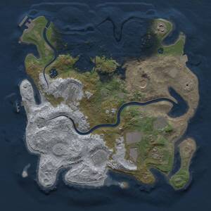 Thumbnail Rust Map: Procedural Map, Size: 3500, Seed: 551049951, 15 Monuments