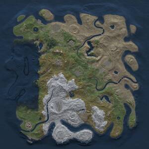 Thumbnail Rust Map: Procedural Map, Size: 4500, Seed: 222701446, 15 Monuments