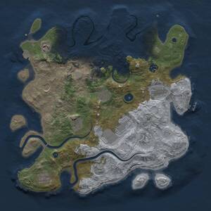 Thumbnail Rust Map: Procedural Map, Size: 3750, Seed: 3850, 16 Monuments