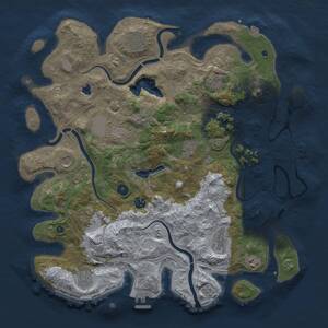 Thumbnail Rust Map: Procedural Map, Size: 4300, Seed: 502429, 17 Monuments