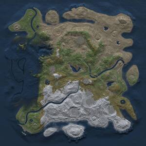 Thumbnail Rust Map: Procedural Map, Size: 4500, Seed: 741126930, 16 Monuments