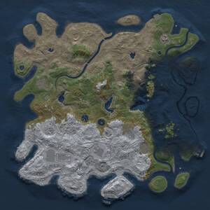 Thumbnail Rust Map: Procedural Map, Size: 4500, Seed: 899419548, 17 Monuments