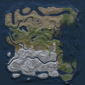 Thumbnail Rust Map: Procedural Map, Size: 4250, Seed: 2047296810, 15 Monuments