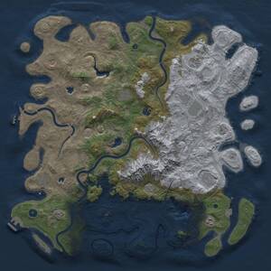 Thumbnail Rust Map: Procedural Map, Size: 5000, Seed: 12540397, 16 Monuments