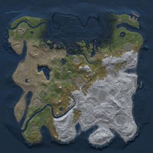 Thumbnail Rust Map: Procedural Map, Size: 4000, Seed: 862470227, 16 Monuments