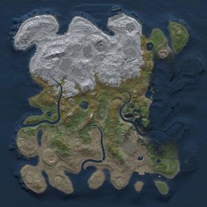 Thumbnail Rust Map: Procedural Map, Size: 4000, Seed: 2469927, 14 Monuments