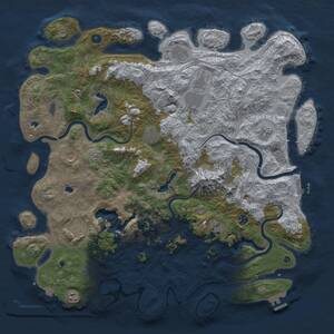Thumbnail Rust Map: Procedural Map, Size: 5000, Seed: 1534334705, 16 Monuments