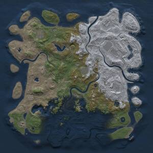 Thumbnail Rust Map: Procedural Map, Size: 4500, Seed: 1585274289, 15 Monuments