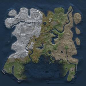 Thumbnail Rust Map: Procedural Map, Size: 4250, Seed: 420423, 16 Monuments