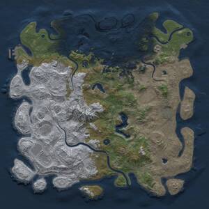 Thumbnail Rust Map: Procedural Map, Size: 5000, Seed: 917975813, 17 Monuments