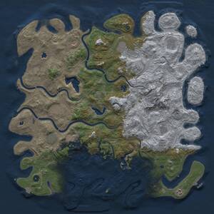 Thumbnail Rust Map: Procedural Map, Size: 5000, Seed: 756479710, 17 Monuments