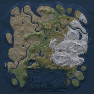 Thumbnail Rust Map: Procedural Map, Size: 4500, Seed: 516998301, 15 Monuments
