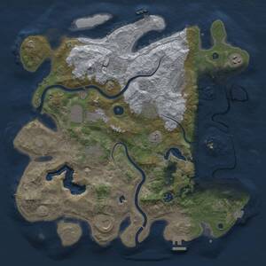 Thumbnail Rust Map: Procedural Map, Size: 4000, Seed: 1782993028, 15 Monuments