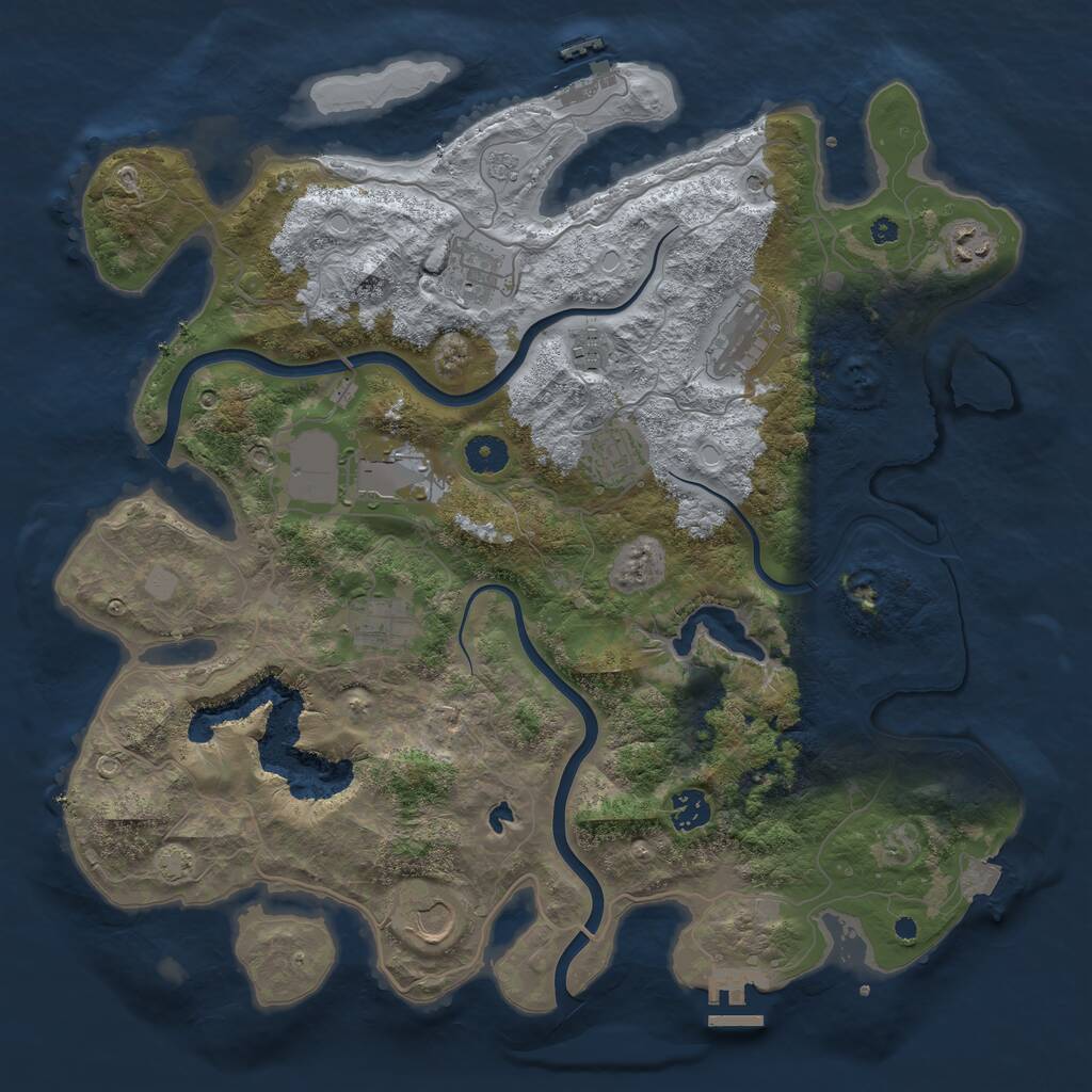 Rust Map: Procedural Map, Size: 4000, Seed: 1782993028, 15 Monuments