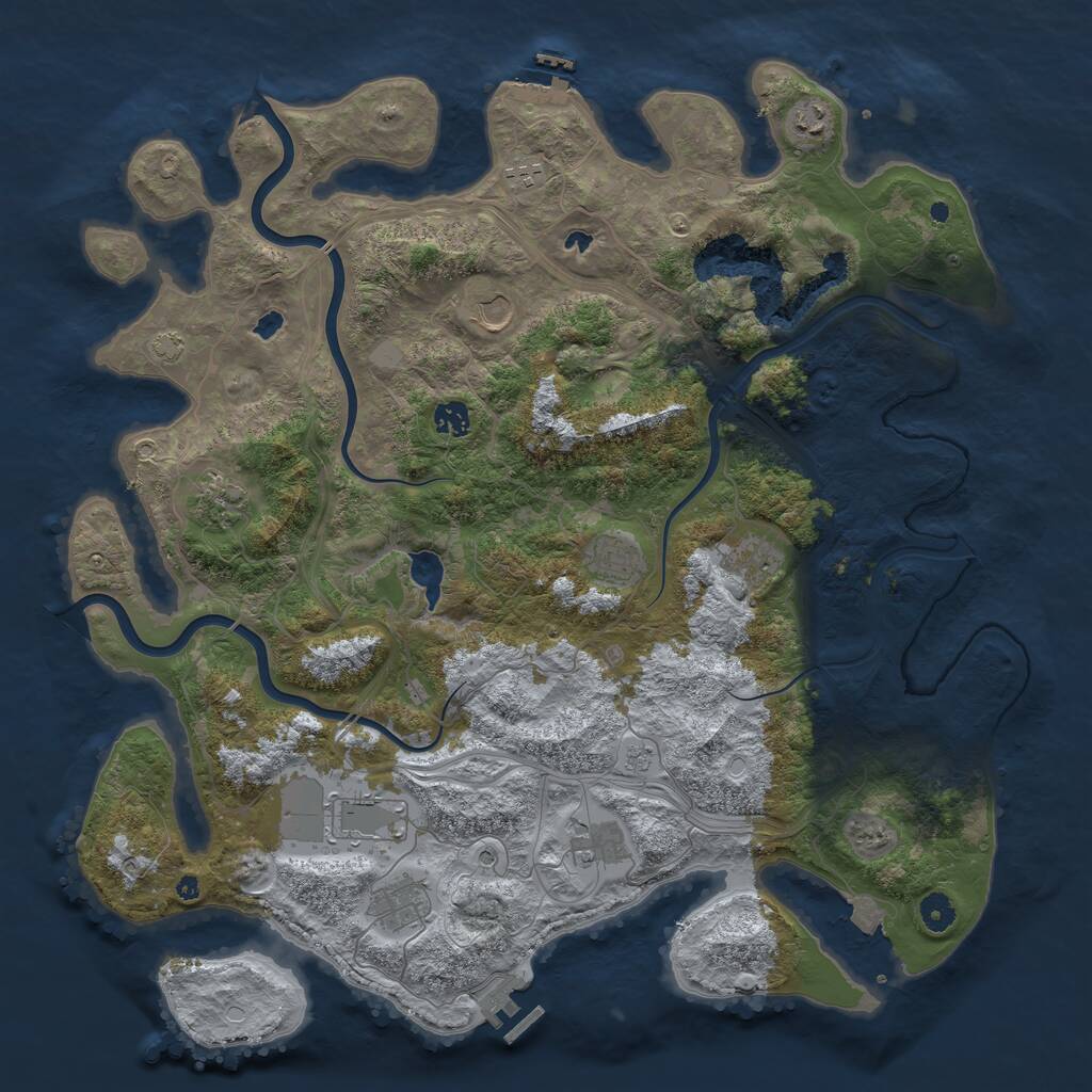 Rust Map: Procedural Map, Size: 4500, Seed: 6022026, 16 Monuments