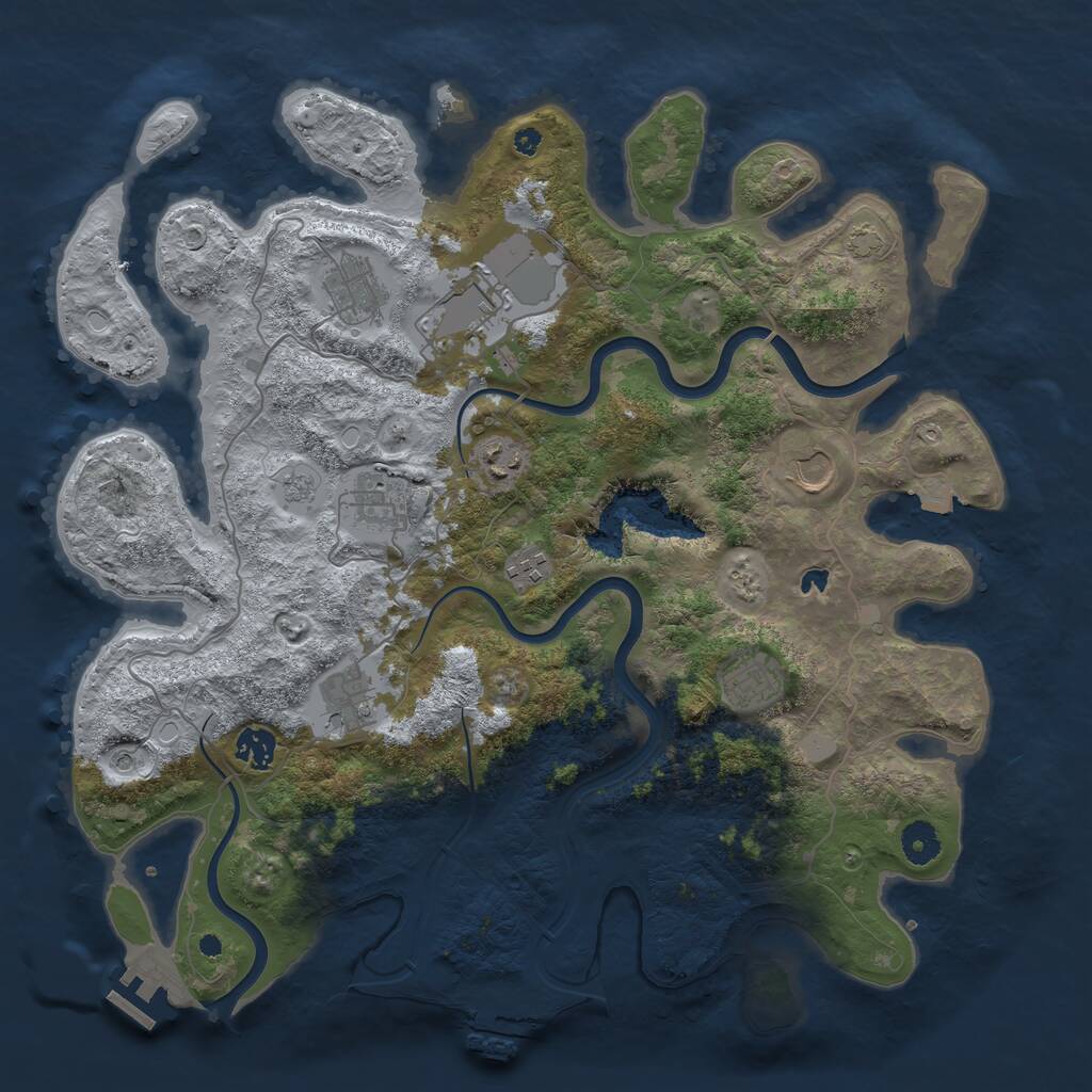 Rust Map: Procedural Map, Size: 4000, Seed: 31278598, 15 Monuments