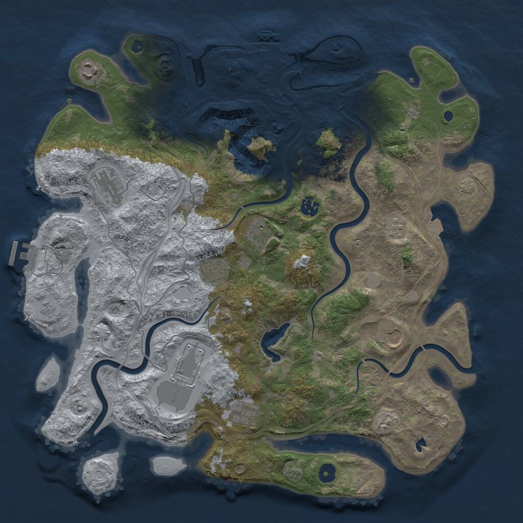 Rust Map: Procedural Map, Size: 4250, Seed: 2613, 15 Monuments