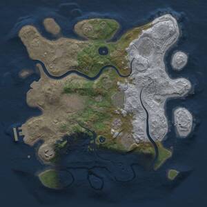 Thumbnail Rust Map: Procedural Map, Size: 3250, Seed: 417886587, 11 Monuments