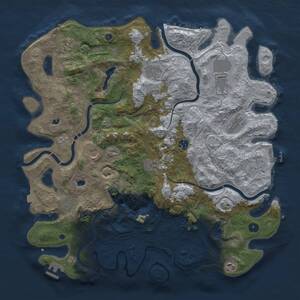 Thumbnail Rust Map: Procedural Map, Size: 4500, Seed: 1435893041, 16 Monuments