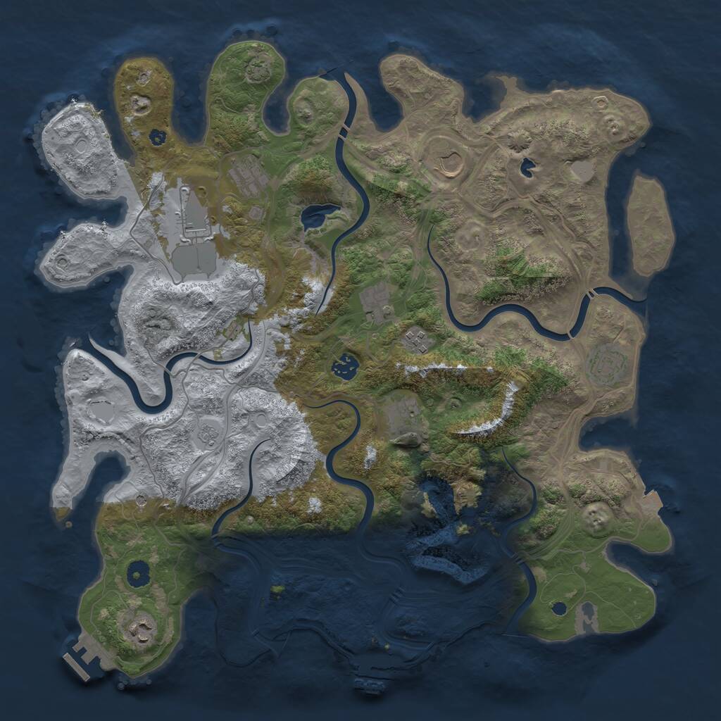 Rust Map: Procedural Map, Size: 4250, Seed: 230355800, 15 Monuments