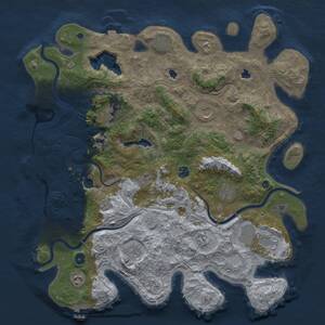 Thumbnail Rust Map: Procedural Map, Size: 4500, Seed: 1708179111, 17 Monuments