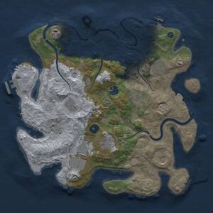 Thumbnail Rust Map: Procedural Map, Size: 3500, Seed: 46466363, 15 Monuments