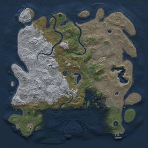 Thumbnail Rust Map: Procedural Map, Size: 4500, Seed: 173995794, 16 Monuments