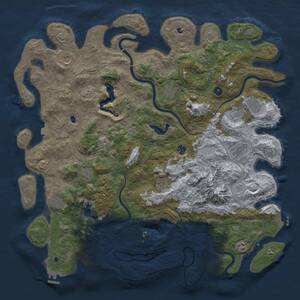 Thumbnail Rust Map: Procedural Map, Size: 5111, Seed: 381083188, 17 Monuments